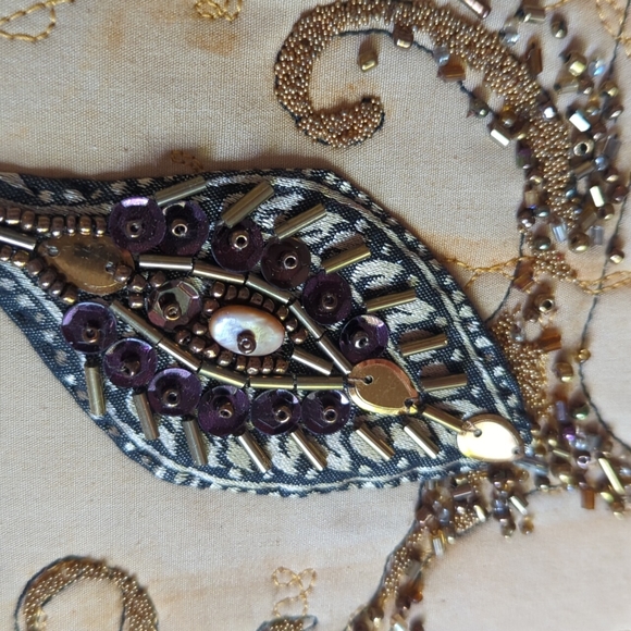 Naturally Dyed Beaded Fiber Art - Picture 2 of 7